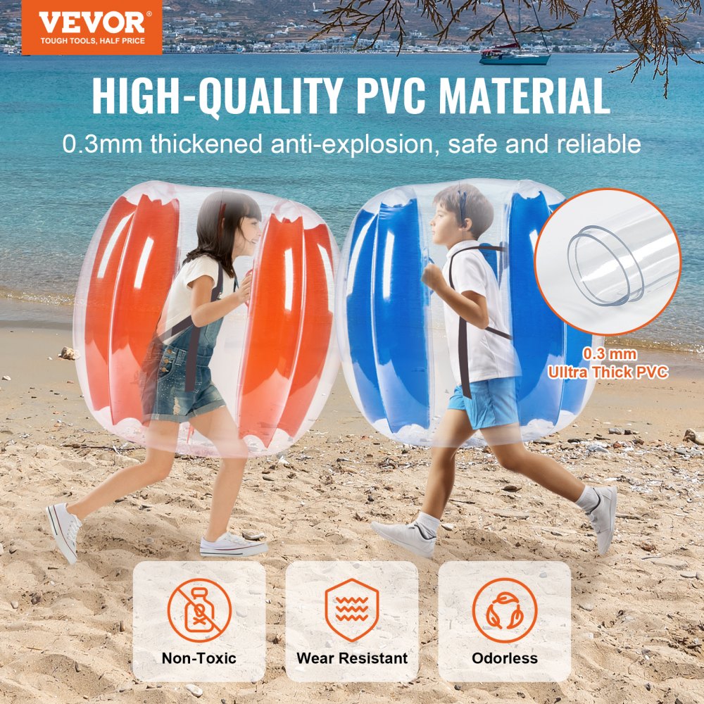86002 - Durable 3FT Inflatable Bumper Balls, Waterproof PVC Party Fun