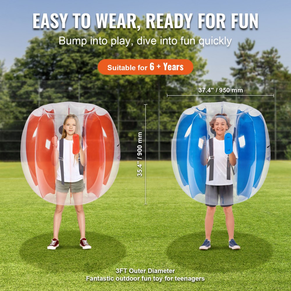 86002 - Durable 3FT Inflatable Bumper Balls, Waterproof PVC Party Fun