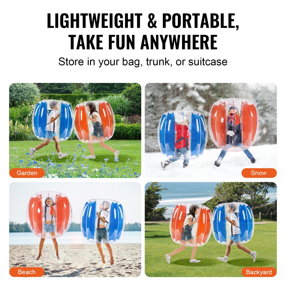 86002 - Durable 3FT Inflatable Bumper Balls, Waterproof PVC Party Fun