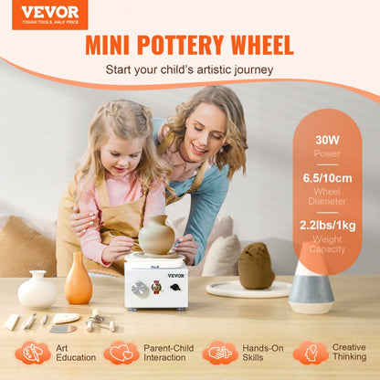 LSMNSP-515 - Compact White Pottery Wheel for Kids' Creativity
