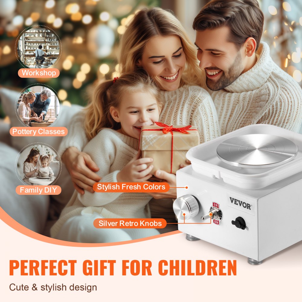 LSMNSP-515 - Compact White Pottery Wheel for Kids' Creativity