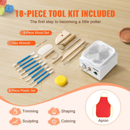 LSMNSP-515 - Compact White Pottery Wheel for Kids' Creativity