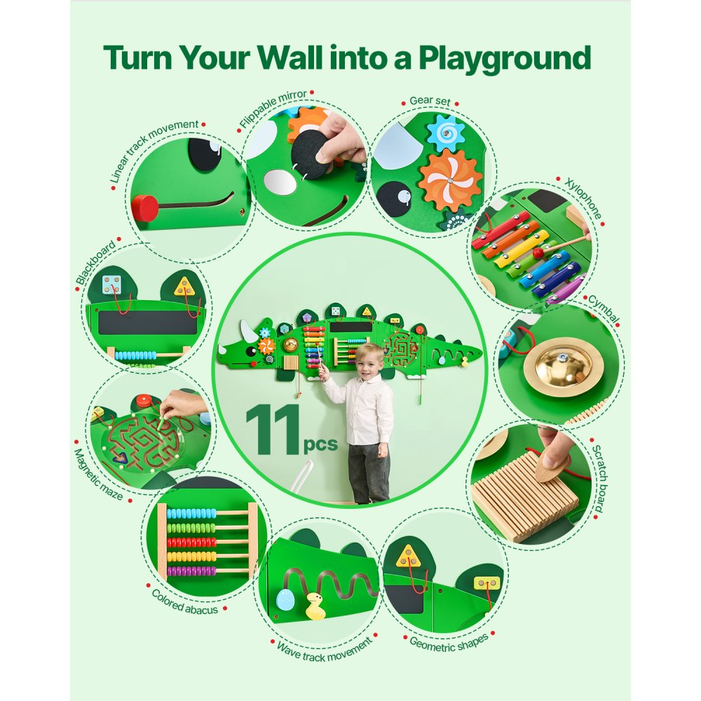 QG202409349 - Interactive Dinosaur Wall Panel for Ages 3-12