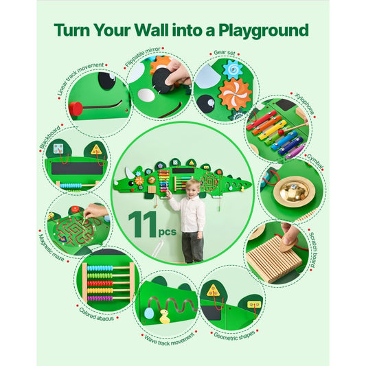 QG202409349 - Interactive Dinosaur Wall Panel for Ages 3-12