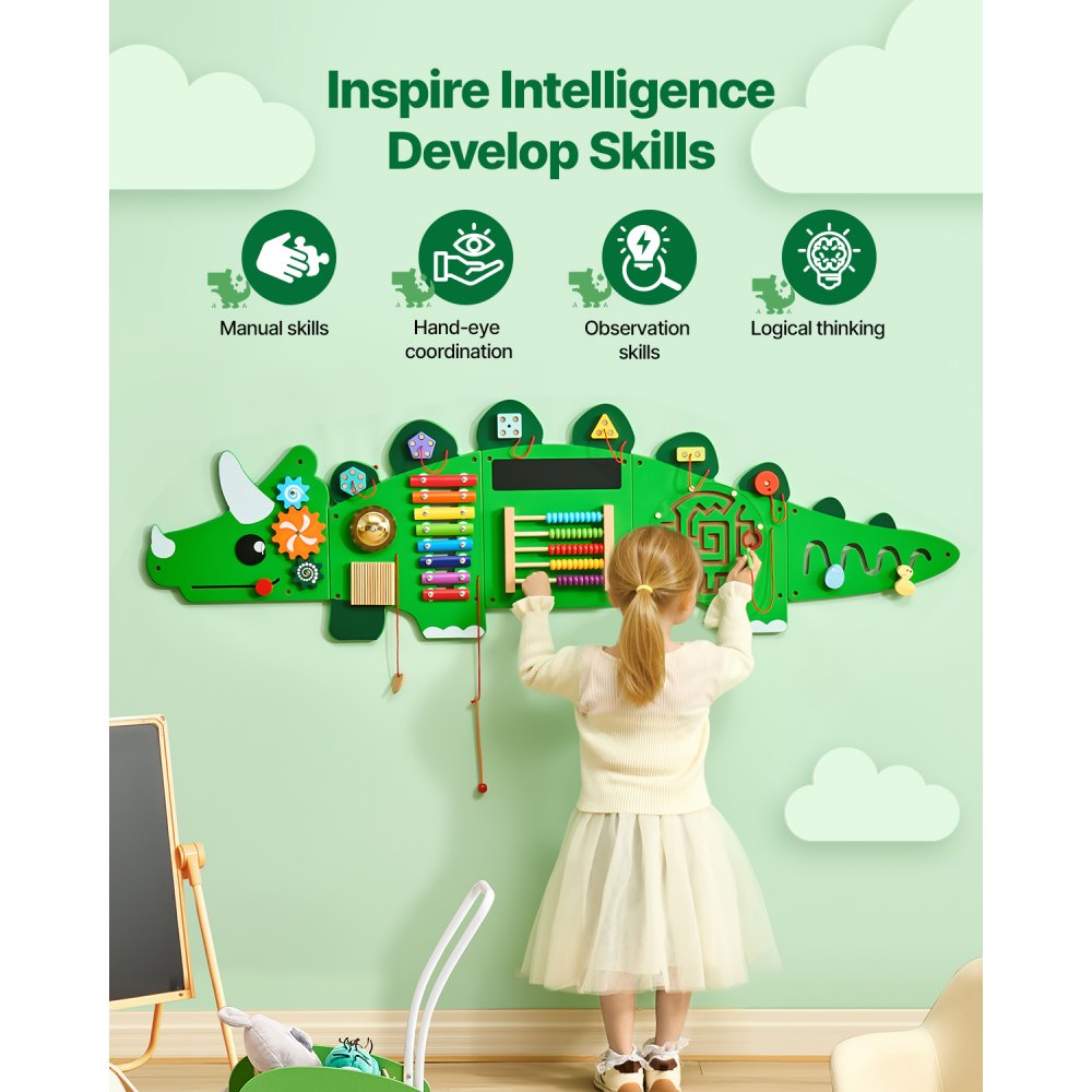 QG202409349 - Interactive Dinosaur Wall Panel for Ages 3-12