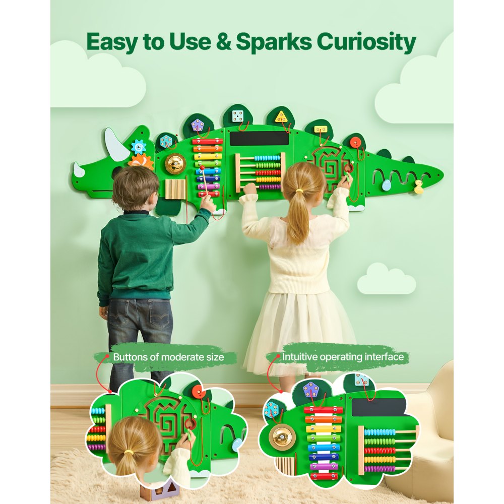 QG202409349 - Interactive Dinosaur Wall Panel for Ages 3-12