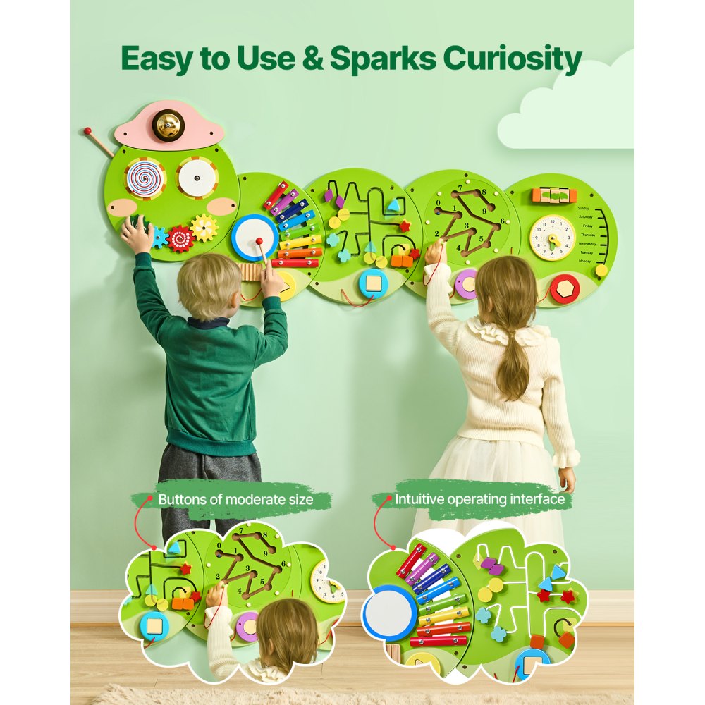 QG202409336 - Colorful 12-Game Activity Wall for Kids Aged 3-12