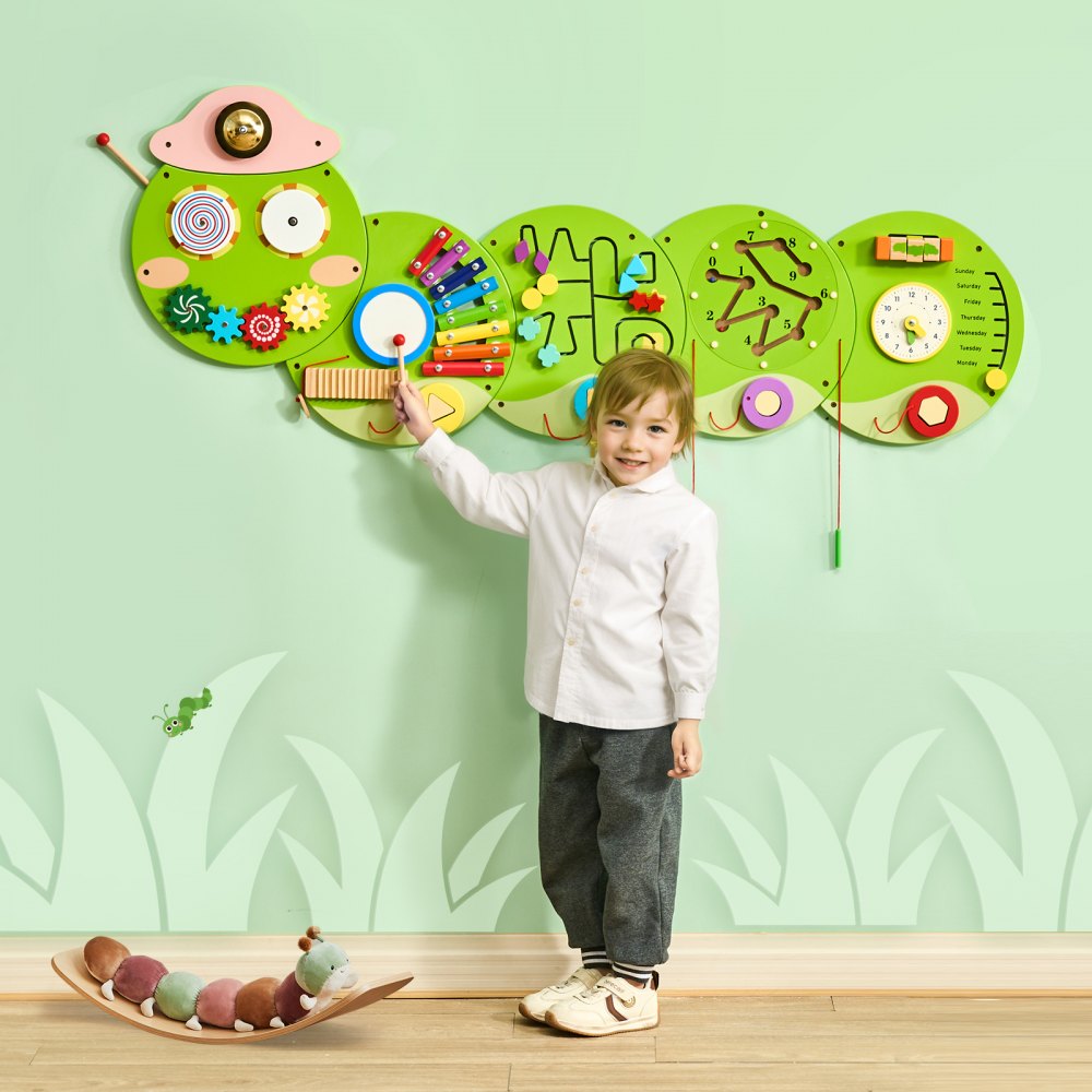 QG202409336 - Colorful 12-Game Activity Wall for Kids Aged 3-12