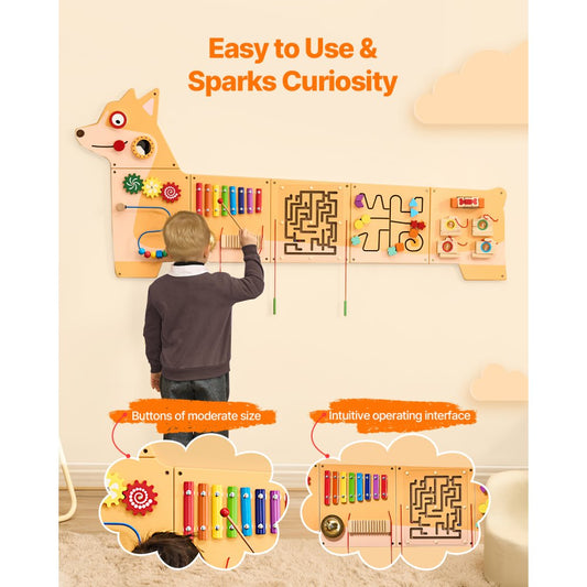 QG202409342 - Interactive Puppy Busy Board Panel for Kids Aged 3-12