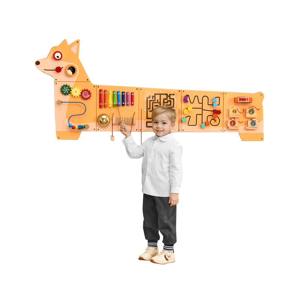 QG202409342 - Interactive Puppy Busy Board Panel for Kids Aged 3-12