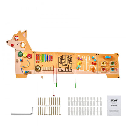 QG202409342 - Interactive Puppy Busy Board Panel for Kids Aged 3-12