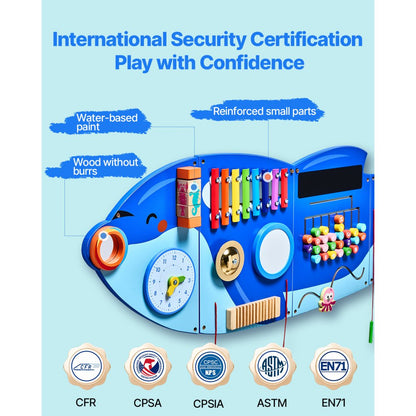 QG202408330 - 12-Activity Orca Busy Board for Kids' Engagement