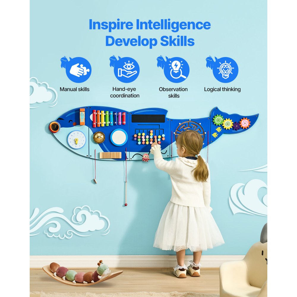 QG202408330 - 12-Activity Orca Busy Board for Kids' Engagement