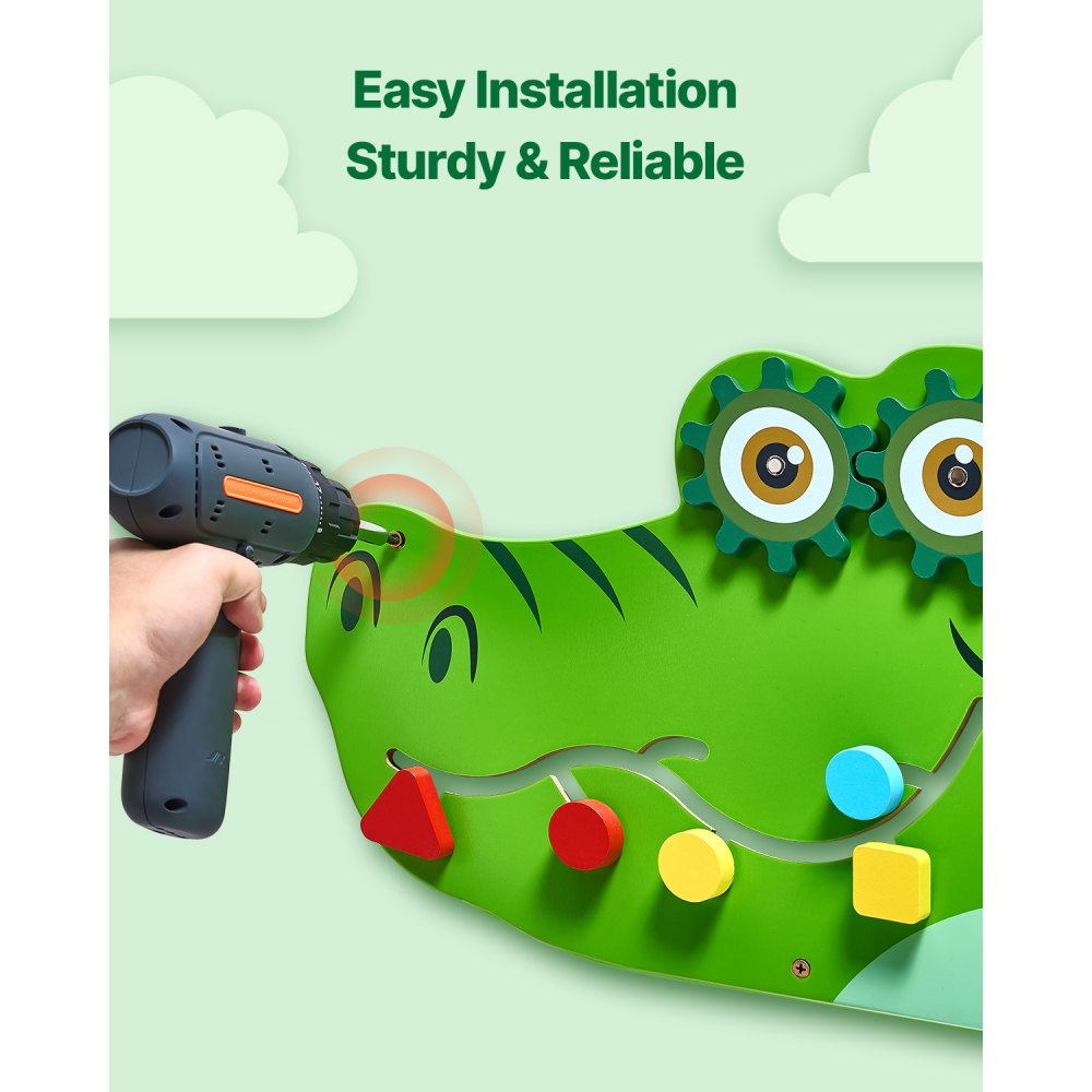 QG202409343 - Interactive Crocodile Wall Panel for Kids Ages 3-12