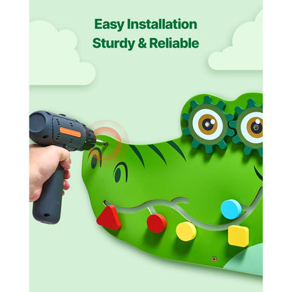 QG202409343 - Interactive Crocodile Wall Panel for Kids Ages 3-12