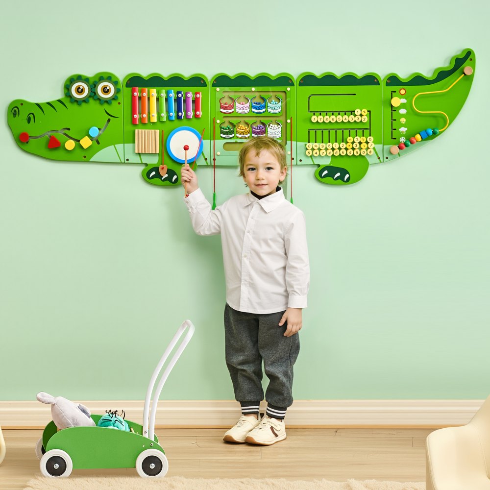 QG202409343 - Interactive Crocodile Wall Panel for Kids Ages 3-12