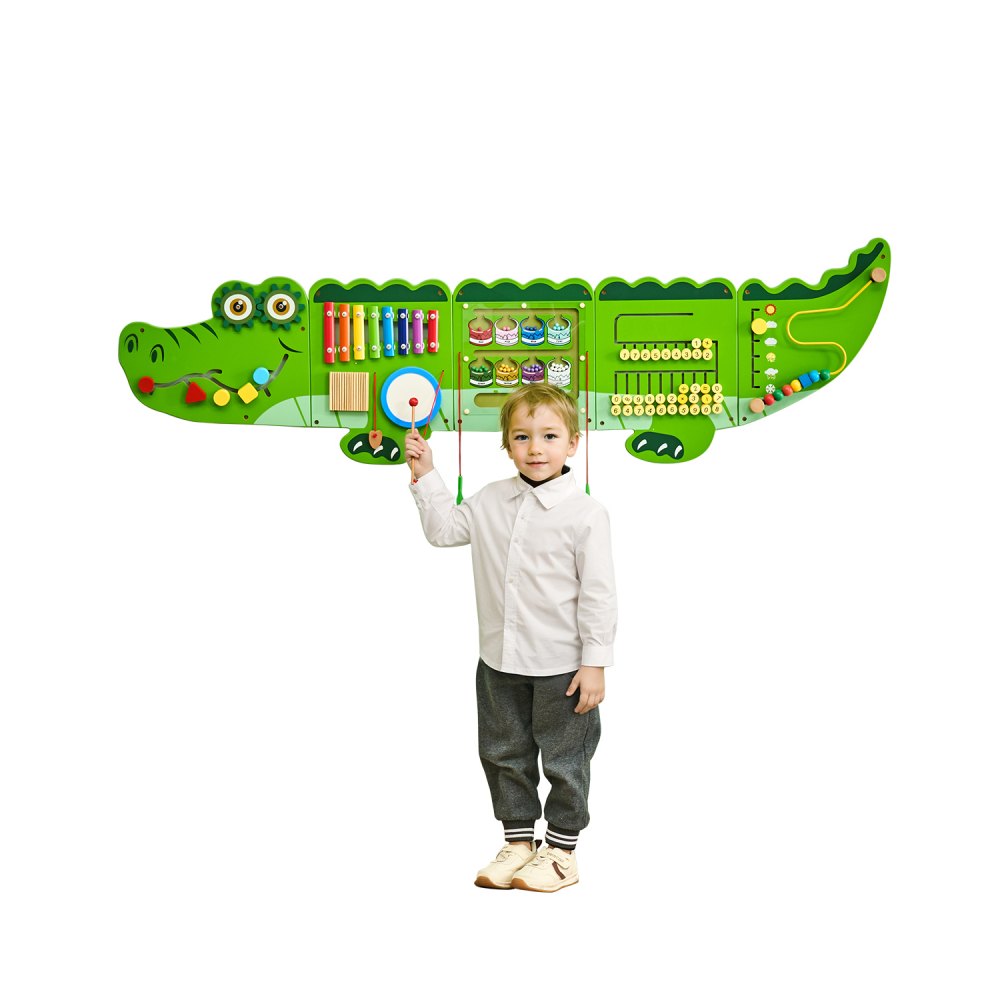 QG202409343 - Interactive Crocodile Wall Panel for Kids Ages 3-12