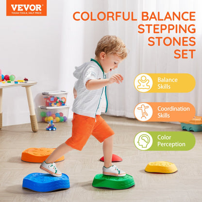 LY-2440 - Colorful Kids' Balance Stones with Non-Slip Safety Features