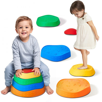 LY-2440 - Colorful Kids' Balance Stones with Non-Slip Safety Features