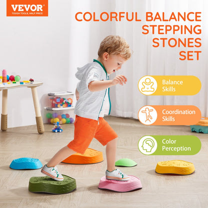 LY-2440 - Safe Colorful Kids Balance Stones with Non-Slip Design