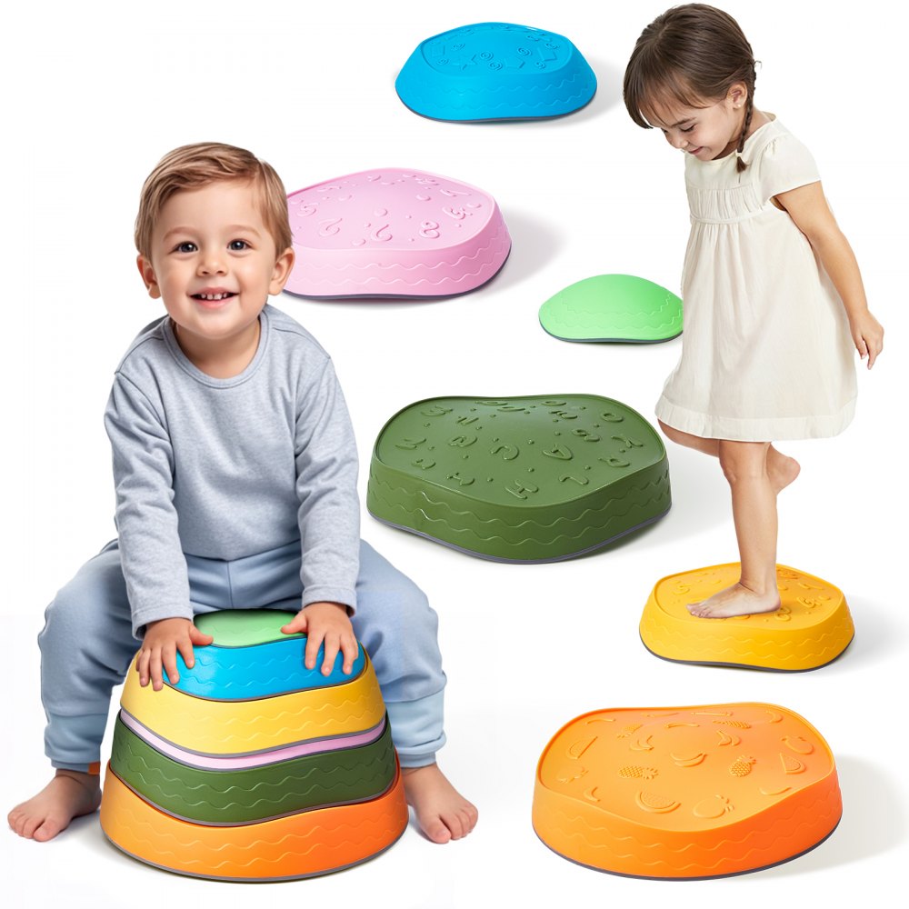 LY-2440 - Safe Colorful Kids Balance Stones with Non-Slip Design