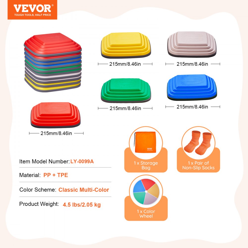 LY-0099A - Colorful Kids Stepping Stones for Balance & Fun Activities
