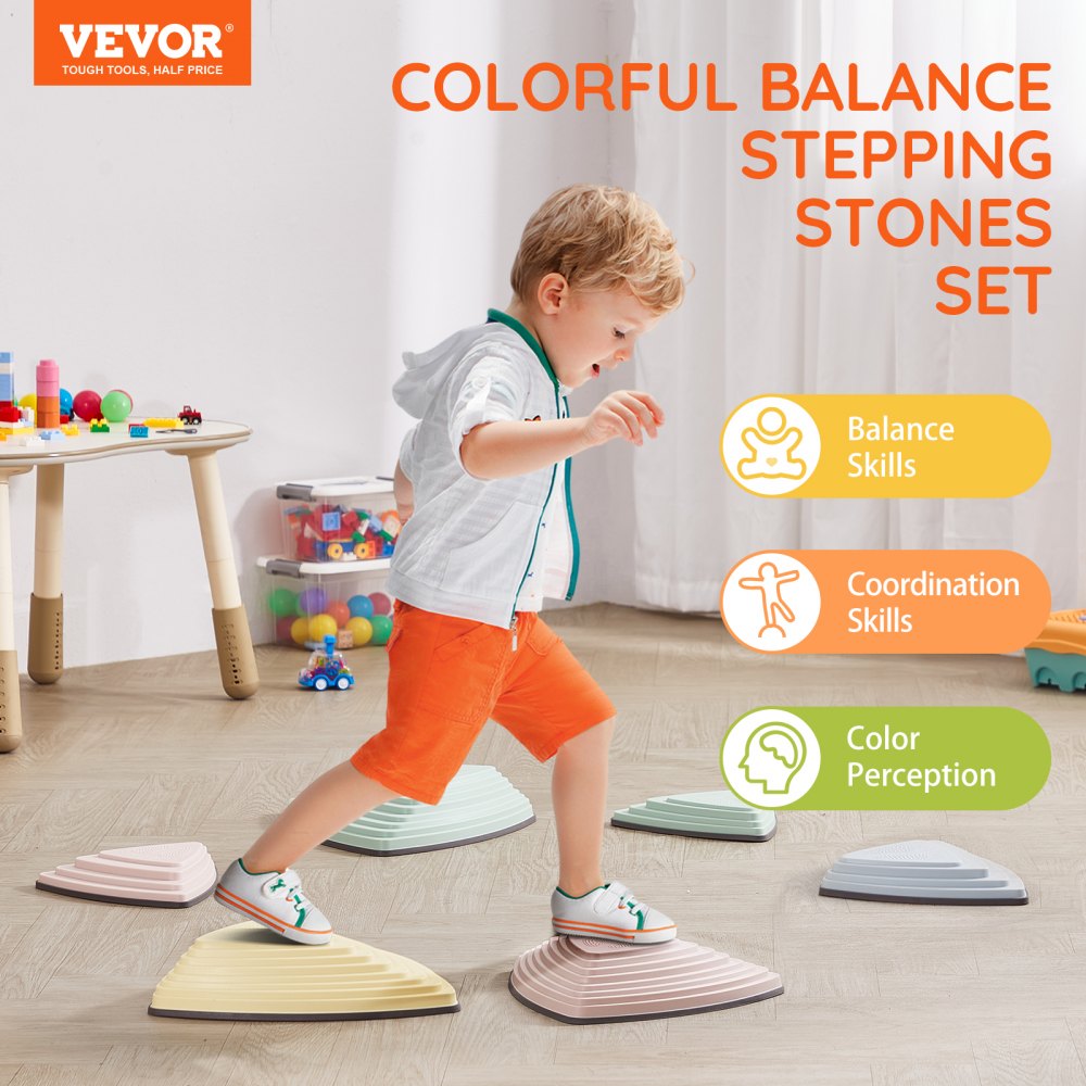 LY-26102 - Colorful Kids Stepping Stones for Balance Play & Skill Development