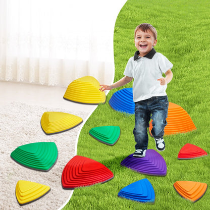 LY-26102 - Colorful Balance Stones for Kids - 12-Piece Set