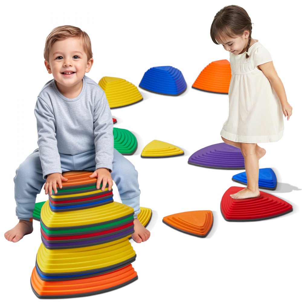 LY-26102 - Colorful Balance Stones for Kids - 12-Piece Set