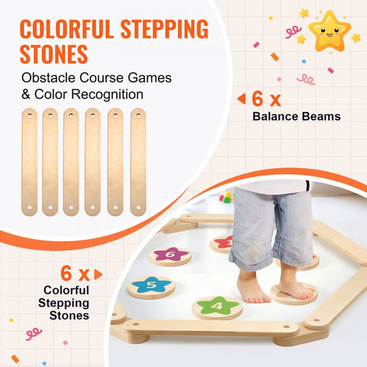 sx20221008 - Creative Kids Balance Beam with Storage Bag for Indoor/Outdoor Play