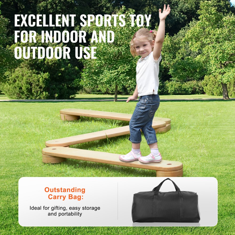 sx20221007 - Wooden Balance Beam Stepping Stones for Kids’ Playtime Fun