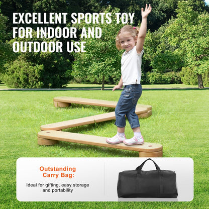 sx20221007 - Wooden Balance Beam Stepping Stones for Kids’ Playtime Fun