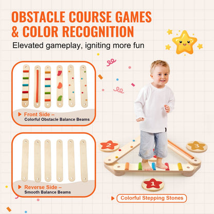 sx20221009 - Durable Kids Balance Stones for Obstacle Courses, Safe Play
