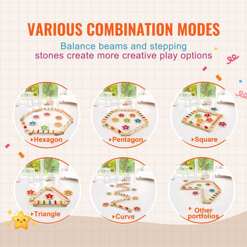 sx20221009 - Durable Kids Balance Stones for Obstacle Courses, Safe Play