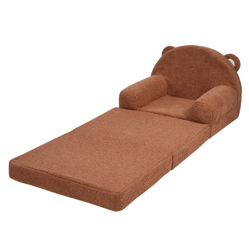 ETSF018 - Soft Velvet Kids Folding Sofa Chair for Play & Relaxation