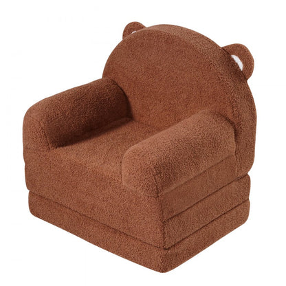 ETSF018 - Soft Velvet Kids Folding Sofa Chair for Play & Relaxation