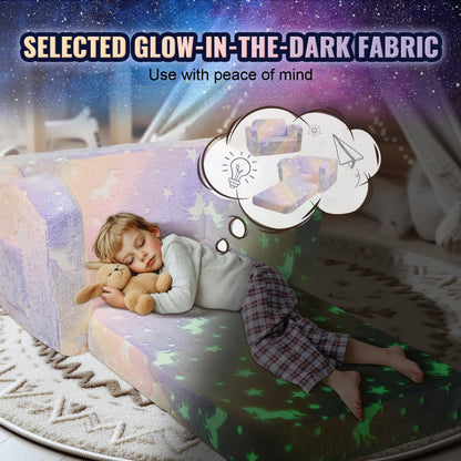ETZDD-02 - Glow-in-the-Dark Kids Couch & Play Mat, Soft & Safe