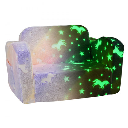 ETZDD-02 - Glow-in-the-Dark Kids Couch & Play Mat, Soft & Safe