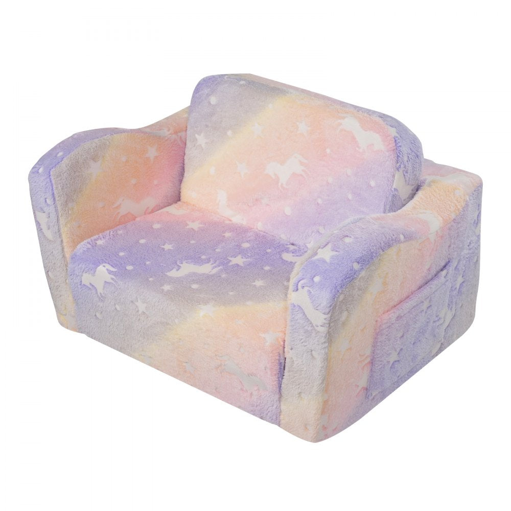 ETZDD-02 - Glow-in-the-Dark Kids Couch & Play Mat, Soft & Safe