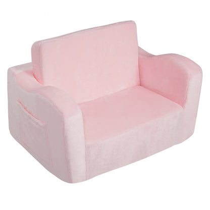 FL-XY-1 - Foldable Velvet Kids Sofa Chair, Comfy Play Mat for Ages 18+