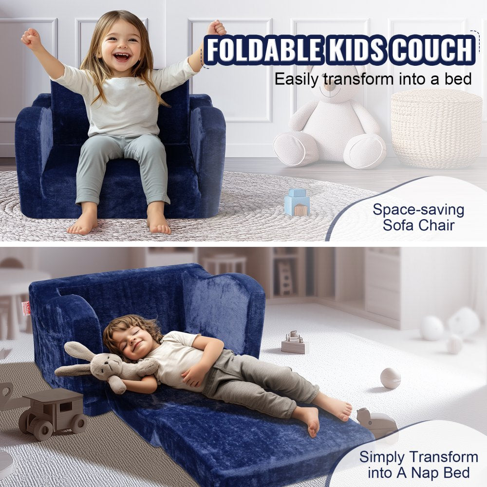 FL-XY-2 - Foldable Velvet Kids Sofa Chair for Relaxation and Play