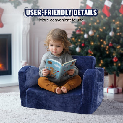 FL-XY-2 - Foldable Velvet Kids Sofa Chair for Relaxation and Play