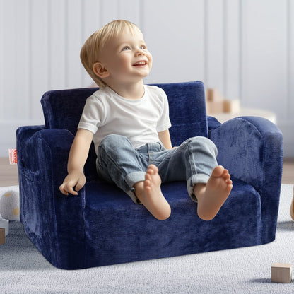 FL-XY-2 - Foldable Velvet Kids Sofa Chair for Relaxation and Play
