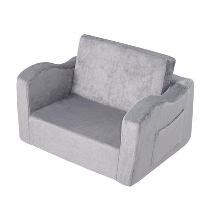 FL-XY-3 - Comfy Foldable Kids Sofa Chair with Removable Velvet Cover