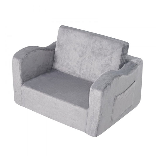 FL-XY-3 - Comfy Foldable Kids Sofa Chair with Removable Velvet Cover