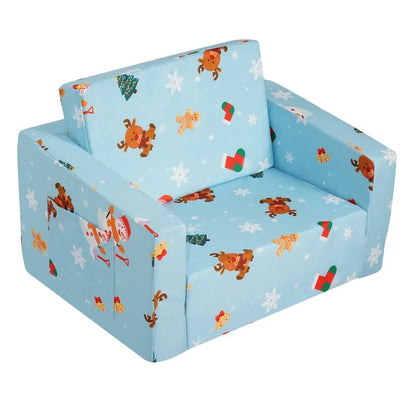 FL-XY-3 - Foldable Kids Sofa Chair with Removable Velvet Cover