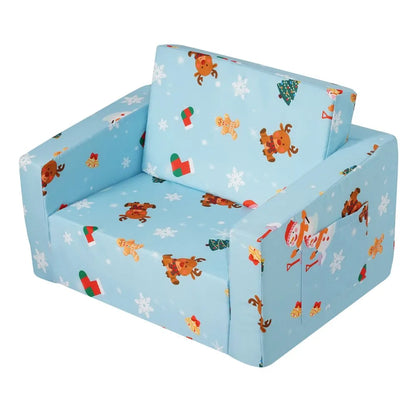 FL-XY-3 - Foldable Kids Sofa Chair with Removable Velvet Cover