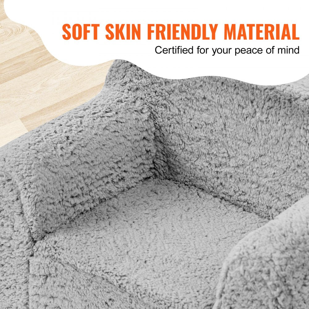 ETSF016-03 - Cozy Kids Armchair with Durable Sherpa Fabric & Safety Design