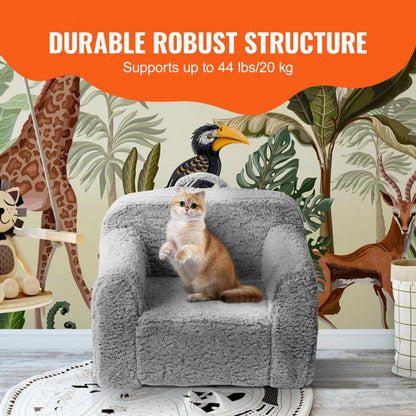 ETSF016-03 - Cozy Kids Armchair with Durable Sherpa Fabric & Safety Design