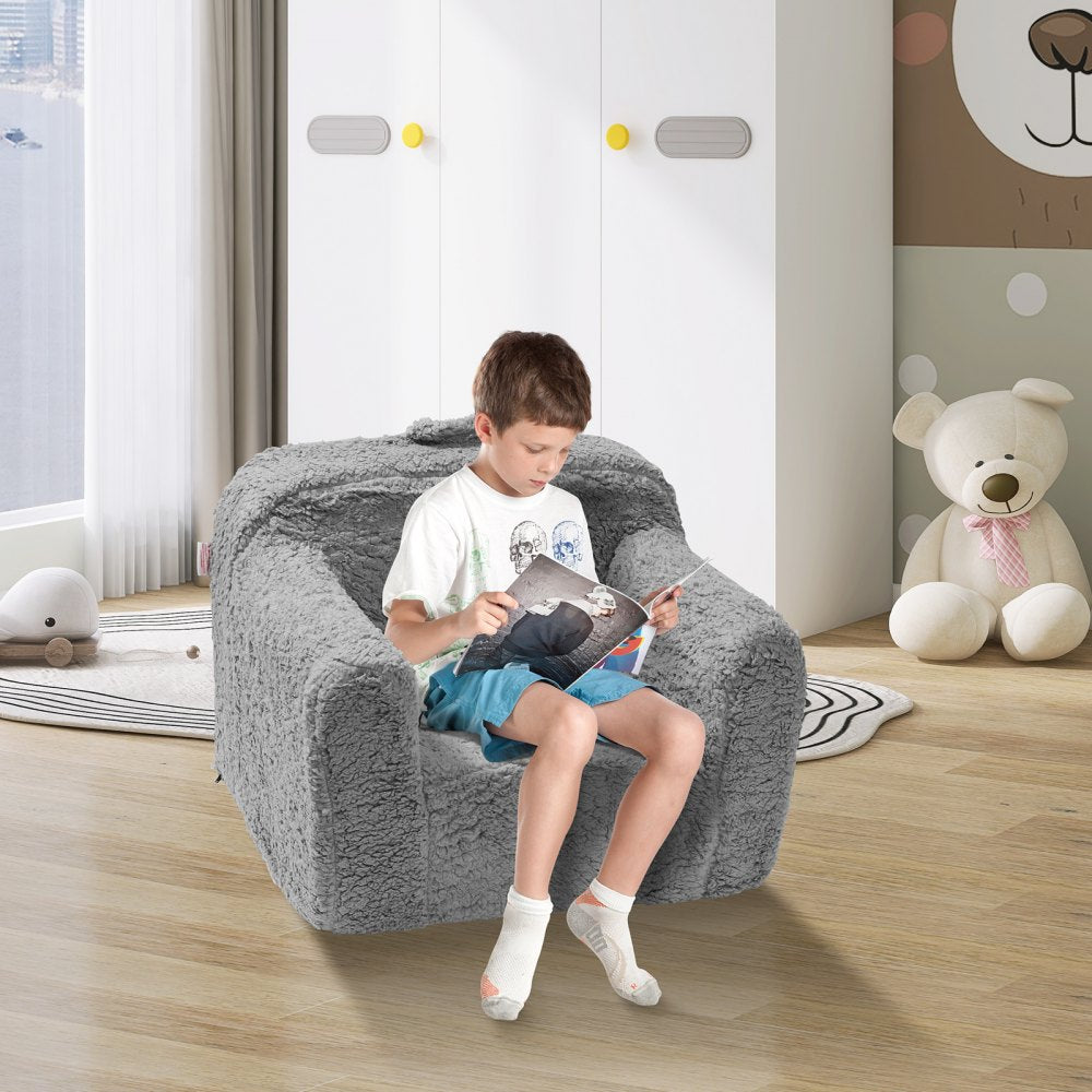 ETSF016-03 - Cozy Kids Armchair with Durable Sherpa Fabric & Safety Design